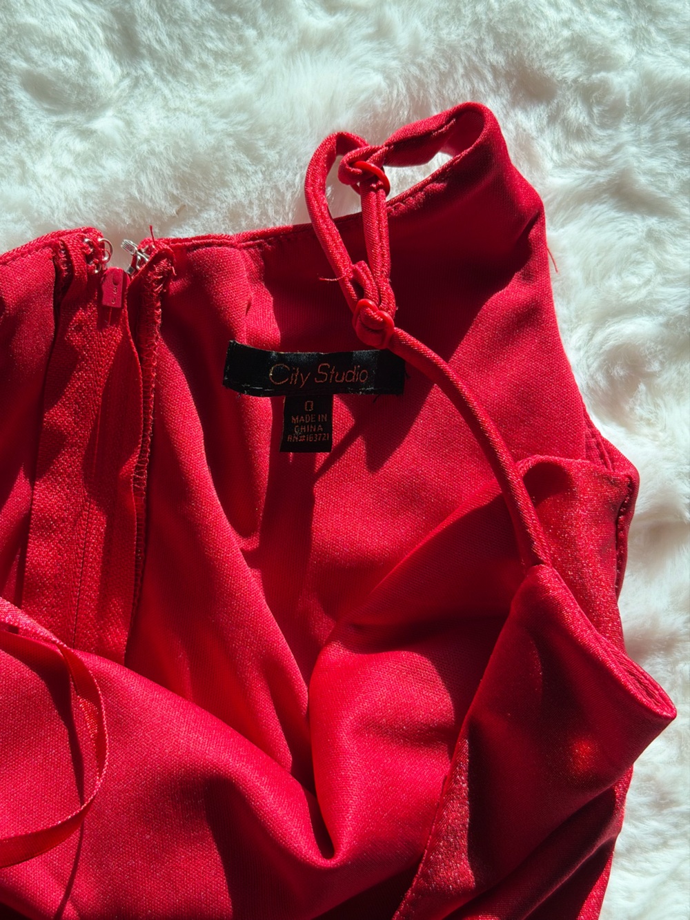 City Studio One-Shoulder Scarlet Dress - Picture 2 of 6